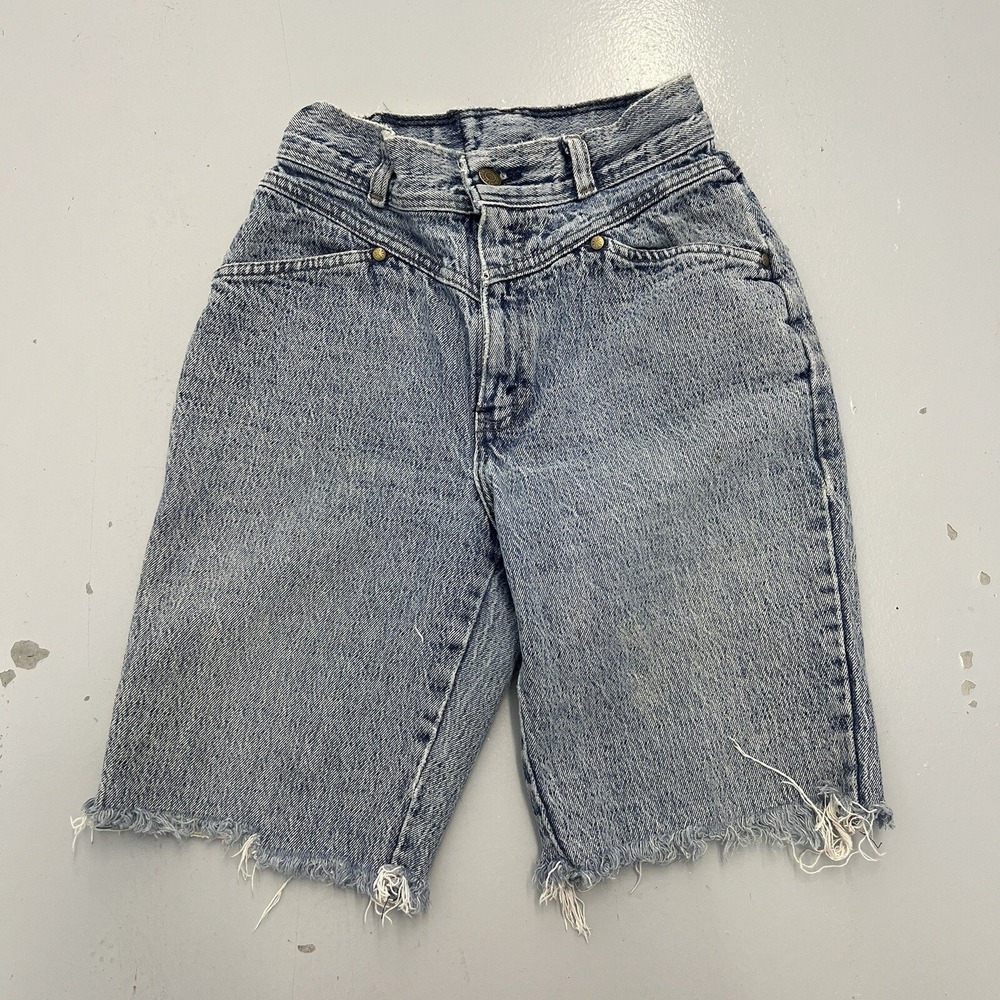 VTG Levi's 900 Series Womens Denim Blue Jeans Dark Blue Stone Wash Cut Off Sz 7